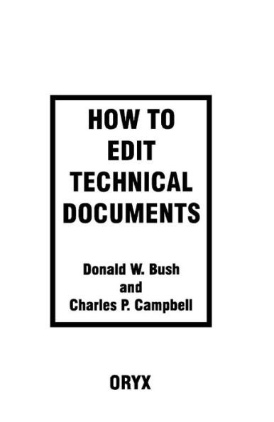 How to Edit Technical Documents / Edition 1