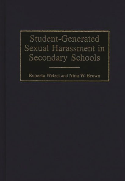 Student-Generated Sexual Harassment in Secondary Schools