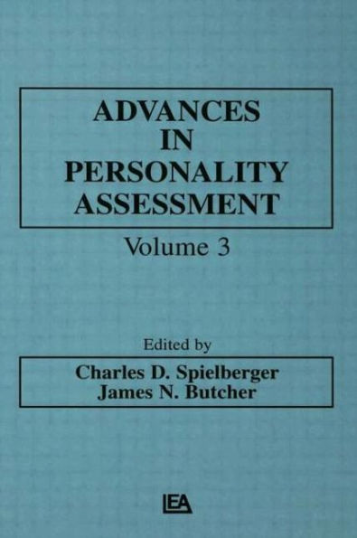 Advances in Personality Assessment: Volume 3 / Edition 1