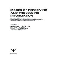 Title: Modes of Perceiving and Processing Information / Edition 1, Author: H. L. Pick