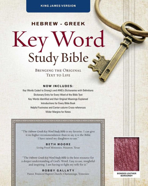 The Hebrew-Greek Key Word Study Bible: KJV Edition, Burgundy Bonded