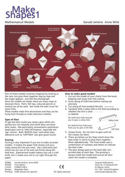 Make Shapes 1: Mathematical Models: Bk. 1