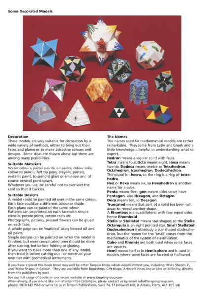 Make Shapes 1: Mathematical Models: Bk. 1