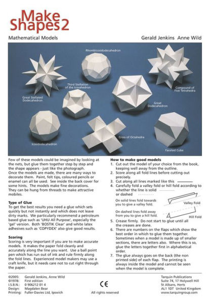 Make Shapes 2: Mathematical Models: Bk. 2