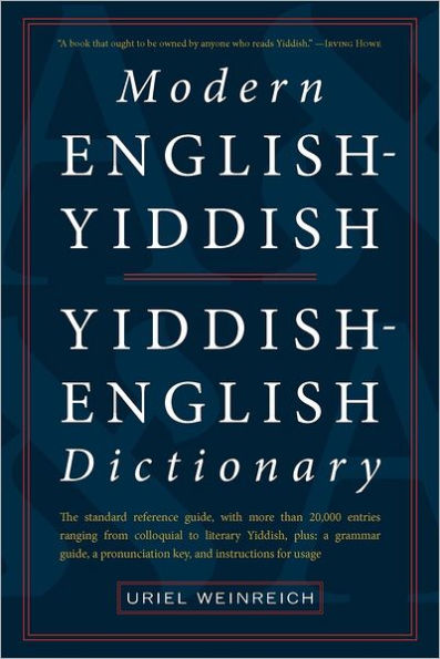 Modern English-Yiddish Yiddish-English Dictionary