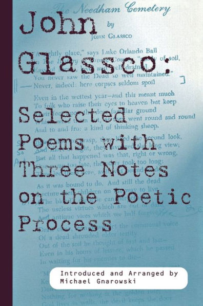 John Glassco: Selected Poems with Three Notes