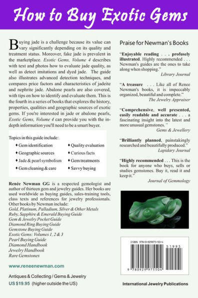 Exotic Gems, Volume 4: How to Identify, Evaluate and Select Jade & Abalone Pearls