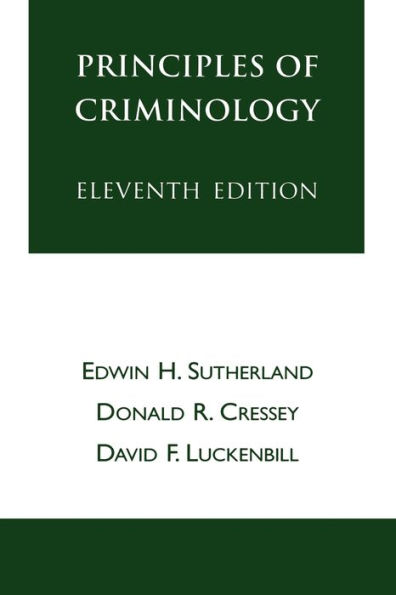 Principles of Criminology / Edition 11