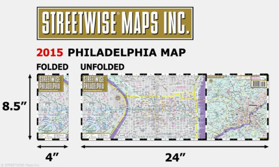 Streetwise Philadelphia Map Laminated City Center Street Map Of