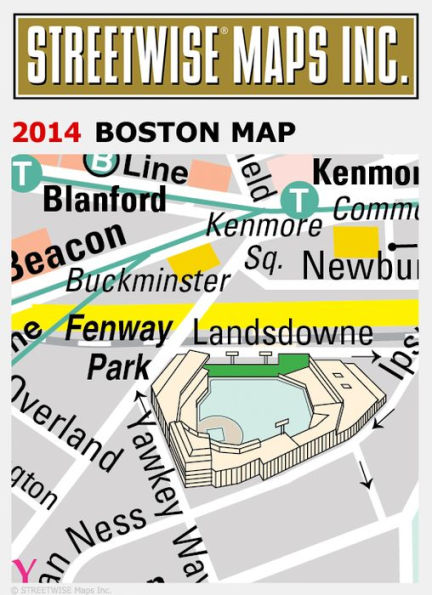 Streetwise Boston Map - Laminated City Center Street Map of Boston, Massachusetts - Folding Pocket Size Travel Map With Metro (2014)