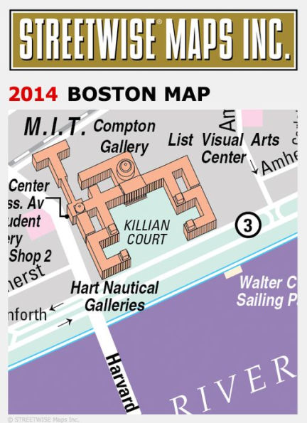 Streetwise Boston Map - Laminated City Center Street Map of Boston, Massachusetts - Folding Pocket Size Travel Map With Metro (2014)