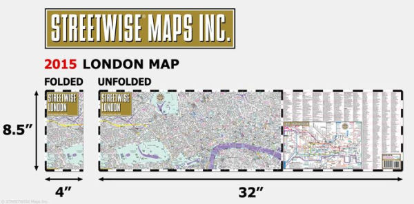 Streetwise London Map - Laminated City Center Street Map of London, England - Folding Pocket Size Travel Map With Metro / Edition 2013 / Edition 2010