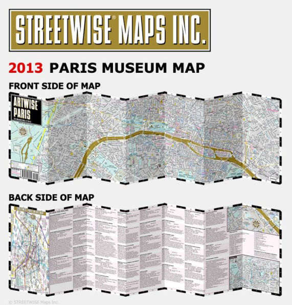 Artwise Paris Museum Map - Laminated Museum Map of Paris, FR - Streetwise Maps (2013)