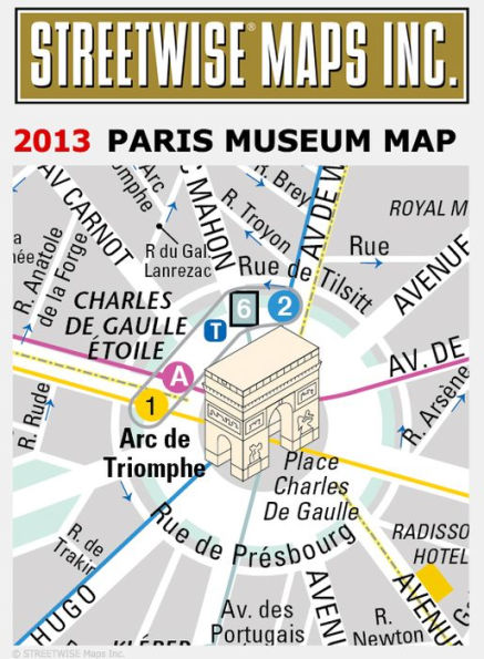 Artwise Paris Museum Map - Laminated Museum Map of Paris, FR - Streetwise Maps (2013)