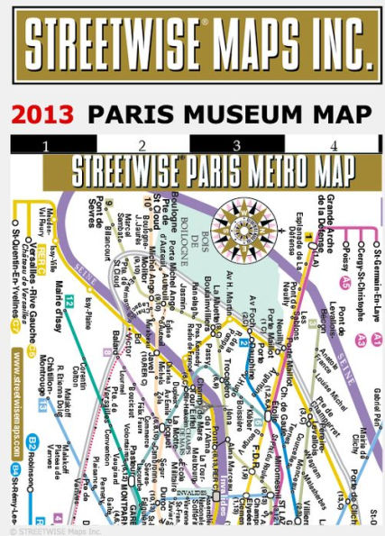 Artwise Paris Museum Map - Laminated Museum Map of Paris, FR - Streetwise Maps (2013)