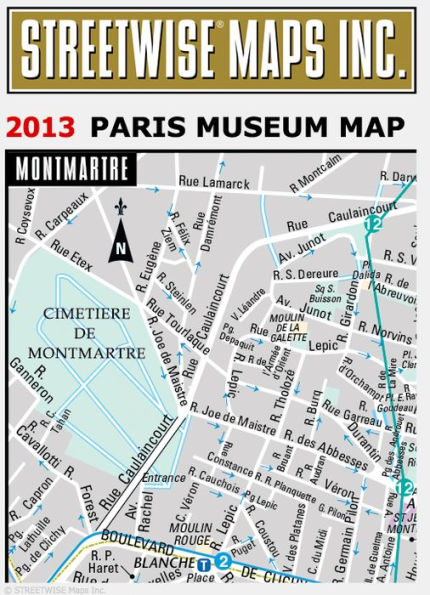 Artwise Paris Museum Map - Laminated Museum Map of Paris, FR - Streetwise Maps (2013)