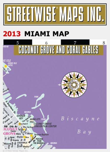 Streetwise Miami Map - Laminated City Center Street Map of Miami, Florida - Folding Pocket Size Travel Map With Metro (2013)