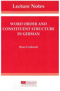 Title: Word Order and Constituent Structure in German, Author: Hans Uszkoreit