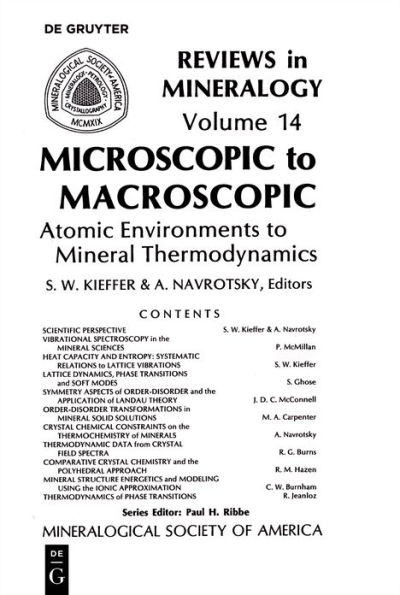 Microscopic to Macroscopic: Atomic Environments to Mineral Thermodynamics