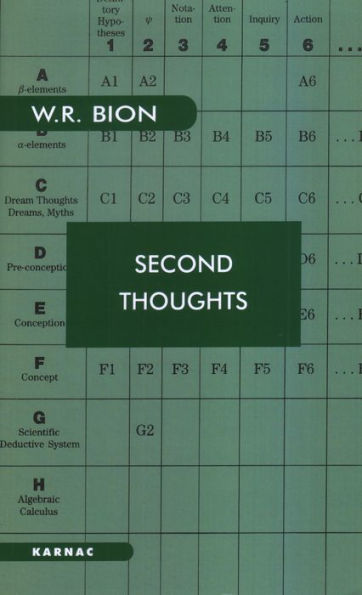 Second Thoughts: Selected Papers on Psychoanalysis