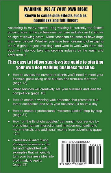 The Dog Walker's Startup Guide: Create Your Own Lucrative Dog Walking Business in 12 Easy Steps