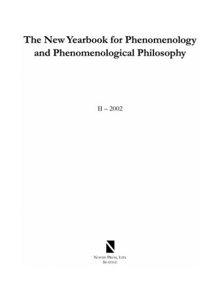 The New Yearbook for Phenomenology and Phenomenological Philosophy