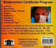 Title: Bioterrorism Certificate Program: For Healthcare Workers and Public Officers (Allied Health, Nurses, Doctors, Public Health Workers, EMS Workers, Other Emergency, Safety, Fire, Police, and Disaster Planning and Response Personnel) and the Pub, Author: Daniel Farb