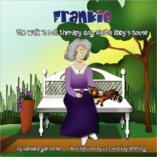 Frankie, the Walk 'N Roll Therapy Dog Visits Libby's House