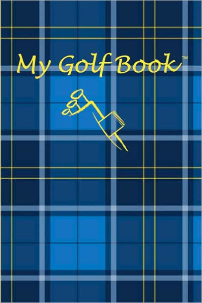 My Golf Book: Blue Plaid