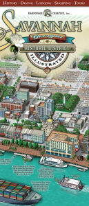 Title: Savannah Historic District Illustrated Map: Birds-Eye-view 3D Pictorial Map, Author: Michael Karpovage