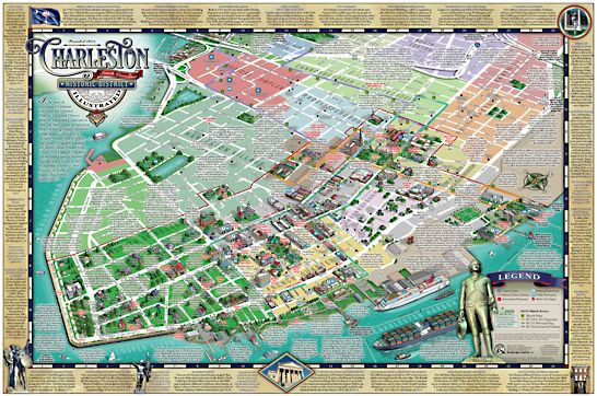 Charleston, South Carolina Illustrated Map