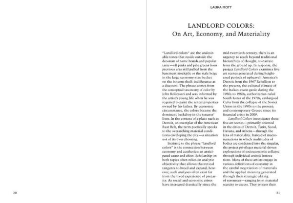Landlord Colors: On Art, Economy, and Materiality