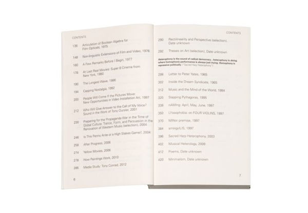 Tony Conrad: Writings