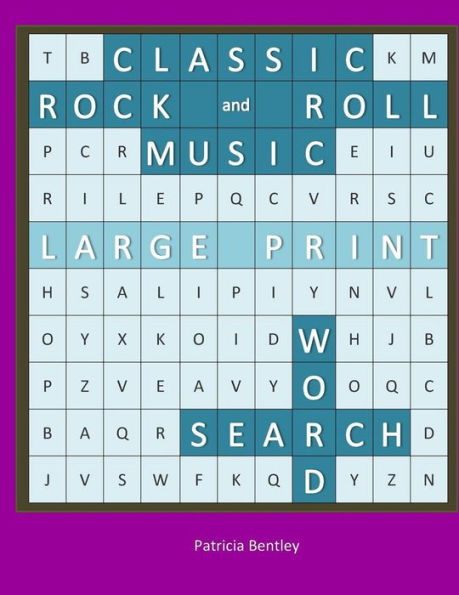 Classic Rock and Roll Music Large Print Word Search