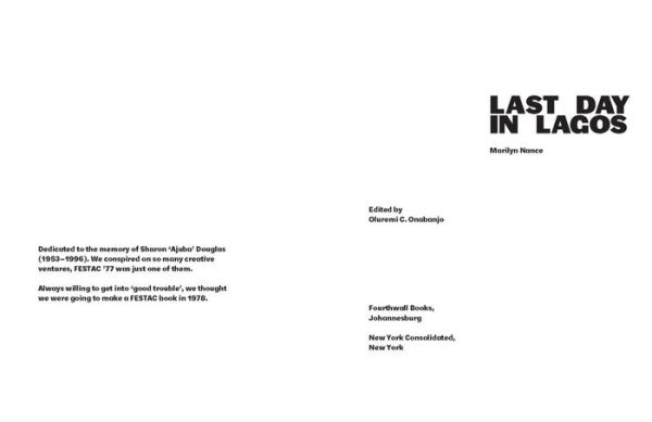 Marilyn Nance: Last Day in Lagos