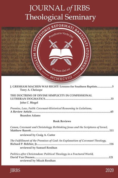 Journal of IRBS Theological Seminary 2020