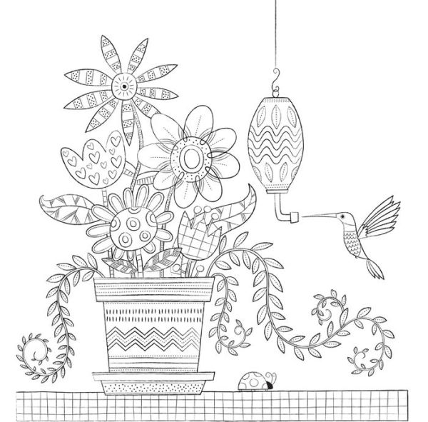 Home Sweet Home: A Hand-Crafted Adult Coloring Book