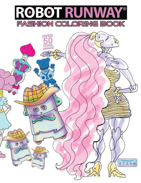 Robot Runway Fashion Coloring Book