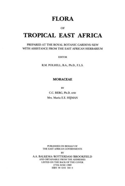 Flora of Tropical East Africa - Moraceae (1989)