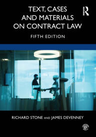 Title: Text, Cases and Materials on Contract Law, Author: Richard Stone