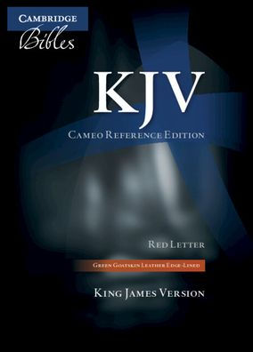 KJV Cameo Reference Edition, Green Goatskin Leather, Red-letter Text, KJ456:XRE
