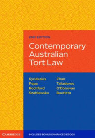 Title: Contemporary Australian Tort Law, Author: Joanna Kyriakakis