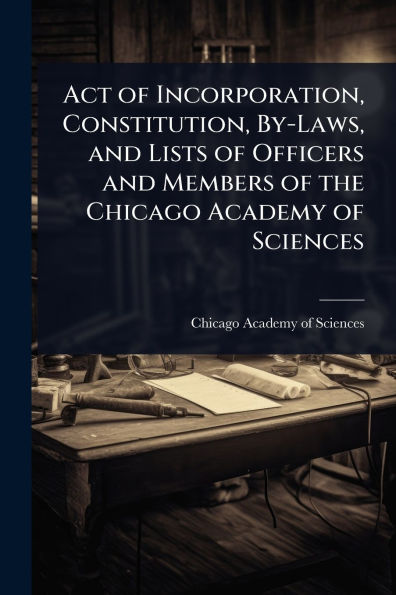 Act of Incorporation, Constitution, By-Laws, and Lists Officers Members the Chicago Academy Sciences
