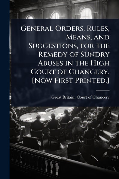 General Orders, Rules, Means, and Suggestions, for the Remedy of Sundry Abuses High Court Chancery. [Now First Printed.]