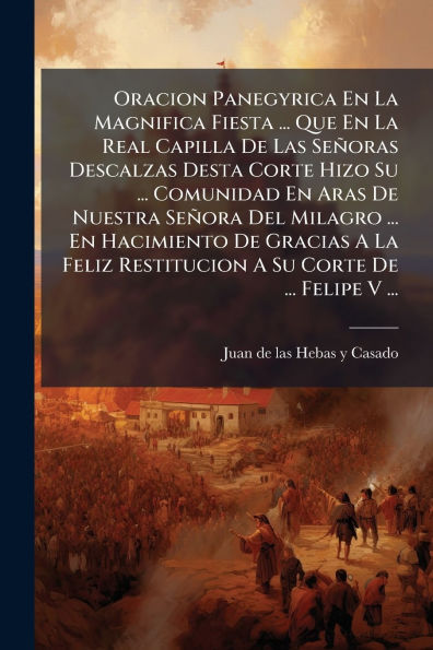 Oracion Panegyrica En La Magnifica Fiesta ... Que Real Capilla De Las Seï¿½oras Descalzas Desta Corte Hizo Su Comunidad Aras Nuestra Seï¿½ora Del Milagro Hacimiento Gracias A Feliz Restitucion Felipe V