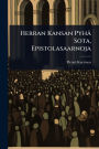 Herran Kansan Pyhï¿½ Sota, Epistolasaarnoja