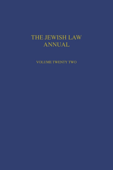 The Jewish Law Annual Volume 22