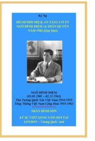 Title: Kï¿½ Sự HỒ SƠ DỜI MỘ & AN Tï¿½NG CỐ TT NGï¿½ Đï¿½NH DIỆM vï¿½ THï¿½N QUYẾN NĂM 1983 (Quï¿½ Hợi), Author: Đïnh Sơn Trần