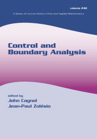 Title: Control and Boundary Analysis, Author: John Cagnol