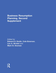 Title: Business Resumption Planning, Second Supplement, Author: Edward S. Devlin